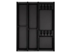 SOTECH Besteckkästen<Cuisio Besteckeinsatz Höhe 55mm Transluzent Anthrazit mit Messerblock Für Blum Legrabox 473mm Korpusbreite 450mm