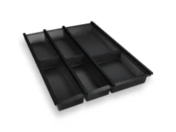 SOTECH Besteckkästen<Cuisio Besteckeinsatz Höhe 55mm Transluzent Anthrazit mit Messerblock Für Blum Legrabox 473mm Korpusbreite 450mm
