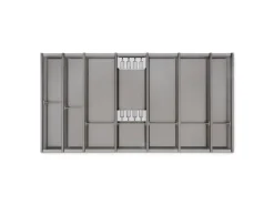 Discount SOTECH Cuisio Besteckeinsatz 55mm Transluzent Graphitgrau mit Messerblock Für Blum Legrabox 473mm Korpusbreite 1000mm