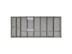 SOTECH Besteckkästen<Cuisio Besteckeinsatz 55mm Transluzent Graphitgrau mit Messerblock Für Blum Legrabox 473mm Korpusbreite 1200mm