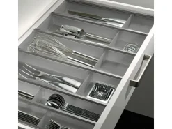 SOTECH Besteckkästen<Cuisio Besteckeinsatz 55mm Transluzent Graphitgrau mit Messerblock Für Blum Legrabox 473mm Korpusbreite 1200mm