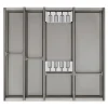 SOTECH Besteckkästen<Cuisio Besteckeinsatz 55mm Transluzent Graphitgrau mit Messerblock Für Blum Legrabox 473mm mit Korpusbreite 600mm