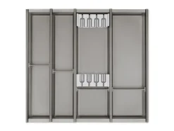 SOTECH Besteckkästen<Cuisio Besteckeinsatz 55mm Transluzent Graphitgrau mit Messerblock Für Blum Legrabox 473mm mit Korpusbreite 600mm