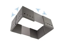 Hot 4er Set Organisationsrahmen CuisioFlex 129 mm Höhe Stufenlos Verstellbar von 236 - 386 mm inkl. Anti-Rutsch-Füße Besteckkästen