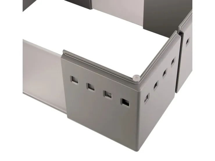 Best SOTECH 2er Set Organisationsrahmen CuisioFlex 129 mm Höhe Stufenlos Verstellbar von 236 - 386 mm inkl. Anti-Rutsch-Füße