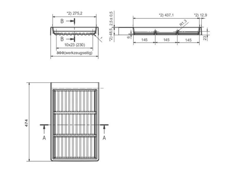 Online Gewürzgläsereinsatz SEPARADO 300 x 474 x 51 mm Ab 40er Korpusbreite Besteckkästen
