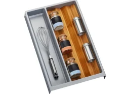 Discount Mehrzweckeinsatz SEPARADO Individual Genarbt 300x474x51mm Schubladeneinsatz inkl. Bambus Gewürzeinsatz Besteckkästen