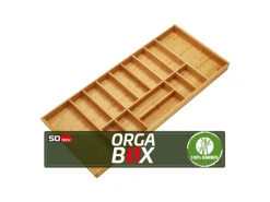 Best ORGA-BOX 3 Bambus Besteckeinsatz Für 120er Schublade 473x1097x56 mm 15 Fächer Für Nobilia Küchen Ab August 2012 Besteckkästen
