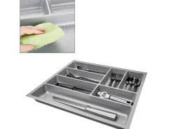Clearance ORGA-BOX-2 Besteckeinsatz Tiefe 462 mm Höhe 50,5 mm Für Nobilia Küchen Canvas Struktur Breite 409 mm Besteckkästen