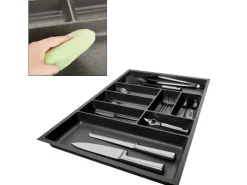 Best SOTECH ORGA-BOX-2 Besteckeinsatz Tiefe 462 mm Höhe 50,5 mm Für Nobilia Küchen Canvas Struktur Breite 709 mm Anthrazit