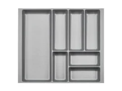 SOTECH ORGA-BOX-2 Besteckeinsatz Tiefe 462 mm Höhe 50,5 mm Für Nobilia Küchen Canvas Struktur Breite 509 mm Silbergrau