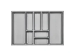 SOTECH Besteckkästen<ORGA-BOX-3 Besteckeinsätze Tiefe 473 mm Höhe 50,5 mm Schubladeneinsätze Breite 691 mm Silbergrau