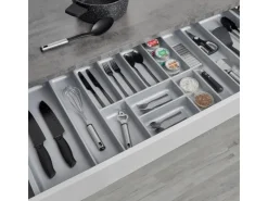 Best SOTECH ORGA-BOX-3 Besteckeinsätze Tiefe 473 mm Höhe 50,5 mm Schubladeneinsätze Breite 1091 mm Silbergrau