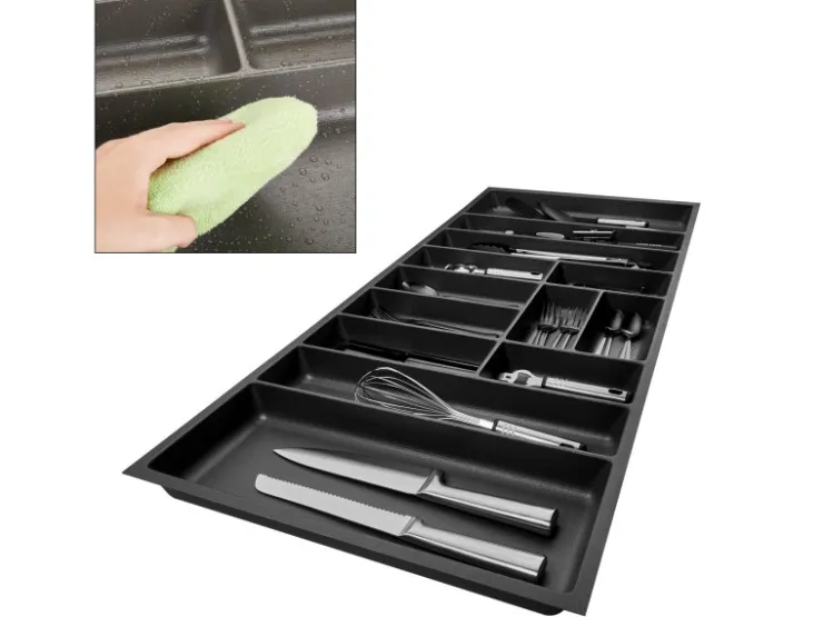 SOTECH Besteckkästen<ORGA-BOX-3 Besteckeinsätze Tiefe 473 mm Höhe 50,5 mm Schubladeneinsätze Breite 1091 mm Anthrazit