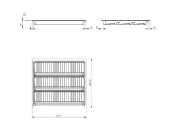SOTECH Besteckkästen<ORGA-BOX-2 Gewürzgläsereinsatz Tiefe 462 mm Höhe 50,5mm Für Nobilia Küchen Canvas Struktur Breite 509mm Anthrazit