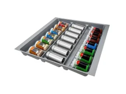 Discount SOTECH ORGA-BOX-2 Gewürzgläsereinsatz Tiefe 462mm Höhe 50,5mm Für Nobilia Küchen Canvas Struktur Breite 509mm Silbergrau