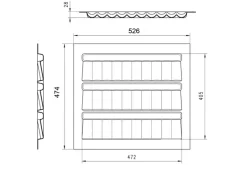 Outlet ORGA-BOX Gewürzgläsereinsatz 526 x 474 x 28 mm Schiefergrau Gewürzdoseneinsatz Für 60er Korpusbreite Besteckkästen