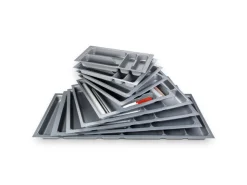 Outlet SOTECH Orga-Box I Besteckeinsatz Silbergrau 450 mm Höhe 55 mm Für Blum Tandembox und ModernBox