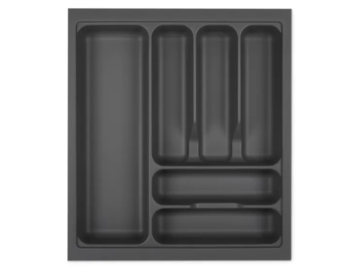 SOTECH Besteckkästen<Orga-Box I Besteckeinsatz Oriongrau 500 mm Höhe 55 mm Antirutschbeschichtung Für Blum Tandembox und ModernBox