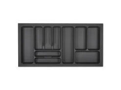 Orga-Box I Besteckeinsatz Höhe 55 mm Oriongrau 1000 mm Antirutschbeschichtung Für Blum Tandembox und ModernBox Besteckkästen
