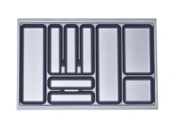 SOTECH Besteckkästen<Orga-Box I Besteckeinsatz Silbergrau 800 mm Höhe 55 mm Für Blum Tandembox und ModernBox