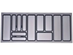 SOTECH Besteckkästen<Orga-Box I Besteckeinsatz Silbergrau 1200 mm Höhe 55 mm Für Blum Tandembox und ModernBox