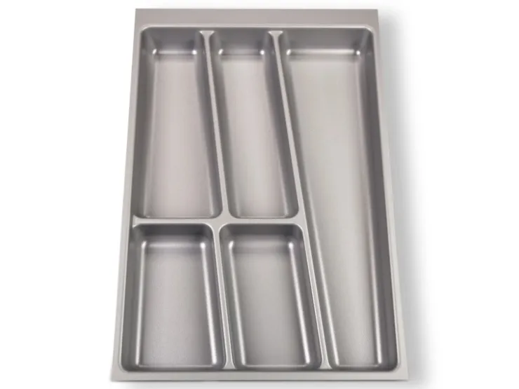 Outlet SOTECH ORGA-BOX II Besteckeinsatz 400 mm Höhe 45 mm Silbergrau Für Nobilia Schubladen