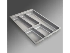 Outlet SOTECH ORGA-BOX II Besteckeinsatz 400 mm Höhe 45 mm Silbergrau Für Nobilia Schubladen