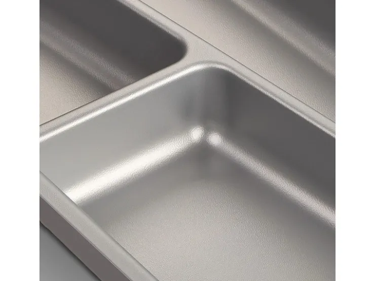 SOTECH Besteckkästen<ORGA-BOX II Besteckeinsatz 900 mm Höhe 45 mm Silbergrau Für Nobilia Schubladen