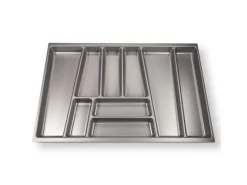 Best ORGA-BOX II Besteckeinsatz 800 mm Höhe 45 mm Silbergrau Für Nobilia Schubladen Besteckkästen