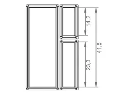 SOTECH ORGA-BOX IV UNIVERSAL Besteckeinsatz 600 mm Höhe 53 mm Schubkasteneinsatz Besteckeinteilung