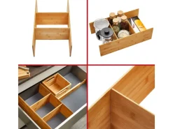 ORGA-BOX Schubladen-Einsatz Bambus Geölt 473x273x145 mm Auszugseinsatz Besteckkästen
