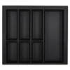Discount SOTECH Orga-Box VII Besteckeinsatz Schwarz 600 mm Höhe 50,5 mm mit Softtouch Oberfläche