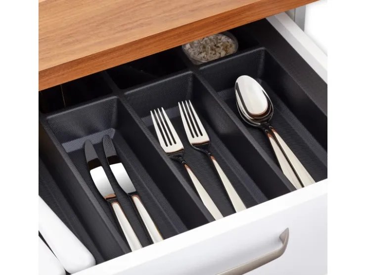 Discount SOTECH Orga-Box VII Besteckeinsatz Schwarz 600 mm Höhe 50,5 mm mit Softtouch Oberfläche