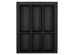 SOTECH Besteckkästen<Orga-Box VII Besteckeinsatz Schwarz 450 mm Höhe 50,5 mm mit Softtouch Oberfläche