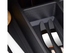 SOTECH Besteckkästen<Orga-Box VII Besteckeinsatz Schwarz 500 mm Höhe 50,5 mm mit Softtouch Oberfläche
