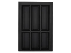 SOTECH Besteckkästen<Orga-Box VII Besteckeinsatz Schwarz 400 mm Höhe 50,5 mm mit Softtouch Oberfläche