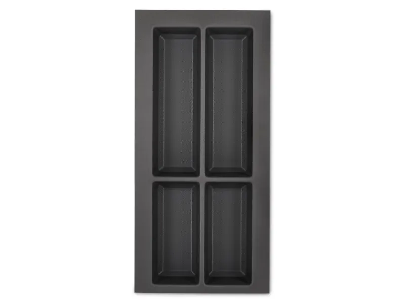 Discount Orga-Box VII Besteckeinsatz Basaltgrau 300 mm Höhe 50,5 mm mit Softtouch Oberfläche Besteckkästen