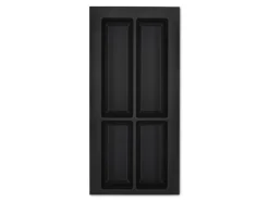 Outlet Orga-Box VII Besteckeinsatz Schwarz 300 mm Höhe 50,5 mm mit Softtouch Oberfläche Besteckkästen