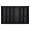 SOTECH Besteckkästen<Orga-Box VII Besteckeinsatz Schwarz 800 mm Höhe 50,5 mm mit Softtouch Oberfläche