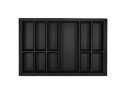 SOTECH Besteckkästen<Orga-Box VII Besteckeinsatz Schwarz 800 mm Höhe 50,5 mm mit Softtouch Oberfläche