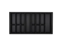 SOTECH Besteckkästen<Orga-Box VII Besteckeinsatz Schwarz 1000 mm Höhe 50,5 mm mit Softtouch Oberfläche