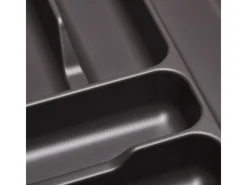 Online Orga-Box VIII Besteckeinsatz 211 x 480 x 55 mm Lavagrau mit Perlstruktur Für 30er Schränke in Häcker Küchen Besteckkästen