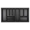 SOTECH Besteckkästen<Orga-Box VIII Besteckeinsatz 911 x 480 x 55 mm Lavagrau mit Perlstruktur Für 100er Schränke in Häcker Küchen