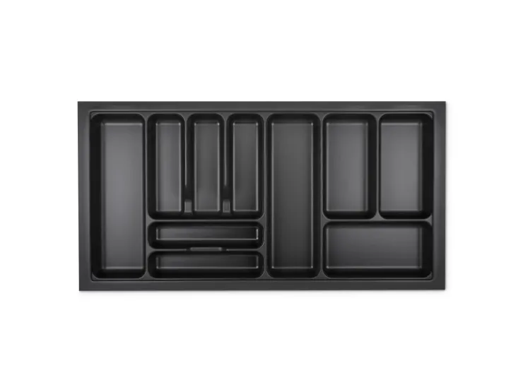 SOTECH Besteckkästen<Orga-Box VIII Besteckeinsatz 911 x 480 x 55 mm Lavagrau mit Perlstruktur Für 100er Schränke in Häcker Küchen