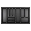 SOTECH Besteckkästen<Orga-Box VIII Besteckeinsatz 811 x 480 x 55 mm Lavagrau mit Perlstruktur Für 90er Schränke in Häcker Küchen