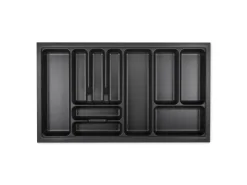 SOTECH Besteckkästen<Orga-Box VIII Besteckeinsatz 811 x 480 x 55 mm Lavagrau mit Perlstruktur Für 90er Schränke in Häcker Küchen