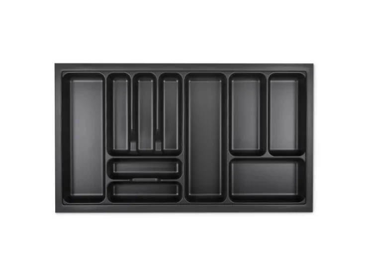 SOTECH Besteckkästen<Orga-Box VIII Besteckeinsatz 811 x 480 x 55 mm Lavagrau mit Perlstruktur Für 90er Schränke in Häcker Küchen