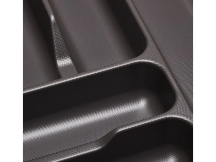 SOTECH Besteckkästen<Orga-Box VIII Besteckeinsatz 811 x 480 x 55 mm Lavagrau mit Perlstruktur Für 90er Schränke in Häcker Küchen