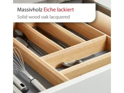 Sale Schubladen Besteckeinsatz 473 x 273 x 50 mm Aus Massivholz Eiche Lackiert Besteckkästen
